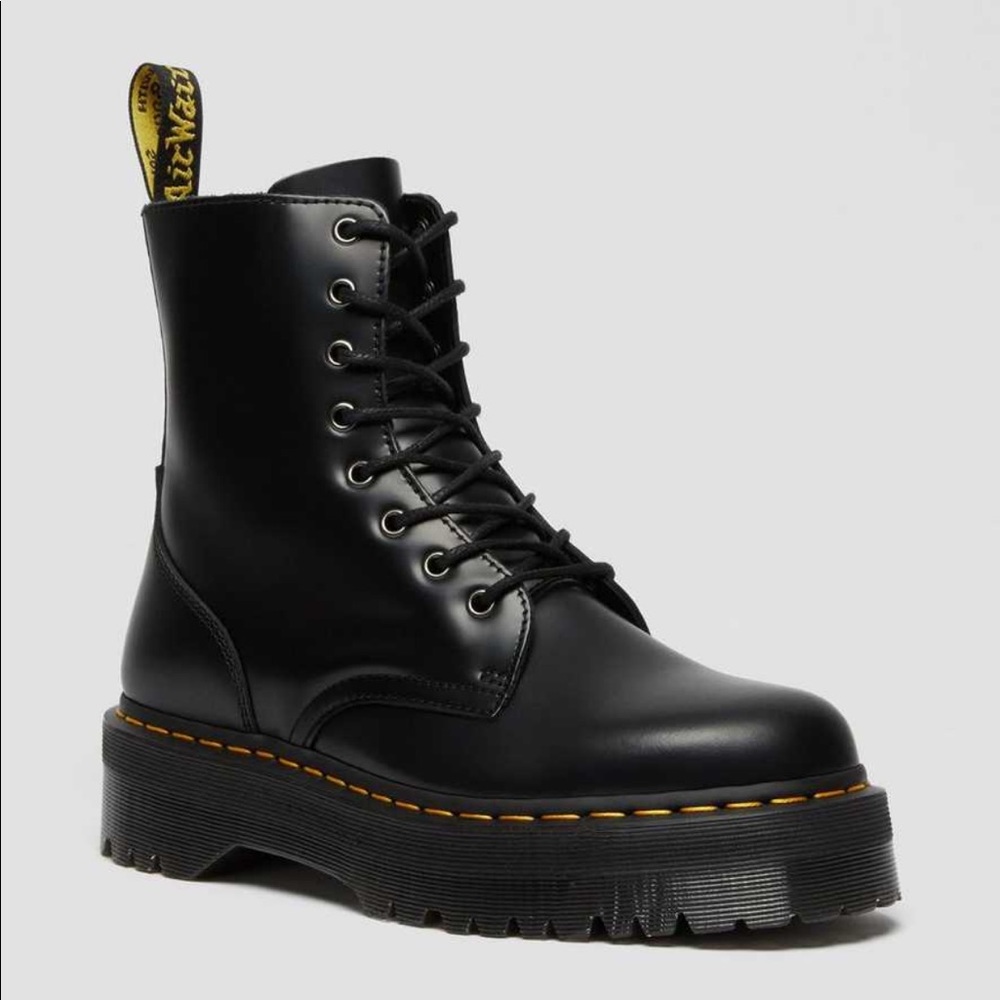 Dr. Martens jadon platform boots in black leather